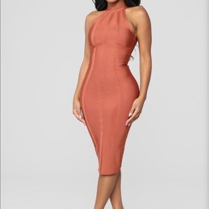 Fashion Nova Kamila Bandage Midi Dress